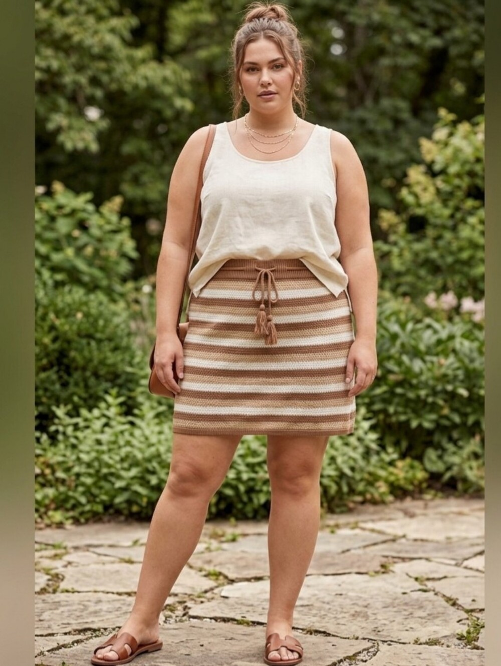 Knit Striped Skirt